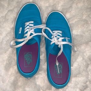 Light Blue White Vans Women’s Mens Authentic Low Sneakers Platform